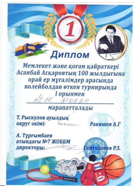 "Спорт - денсаулық кепілі!" ұранымен аудандық турнир