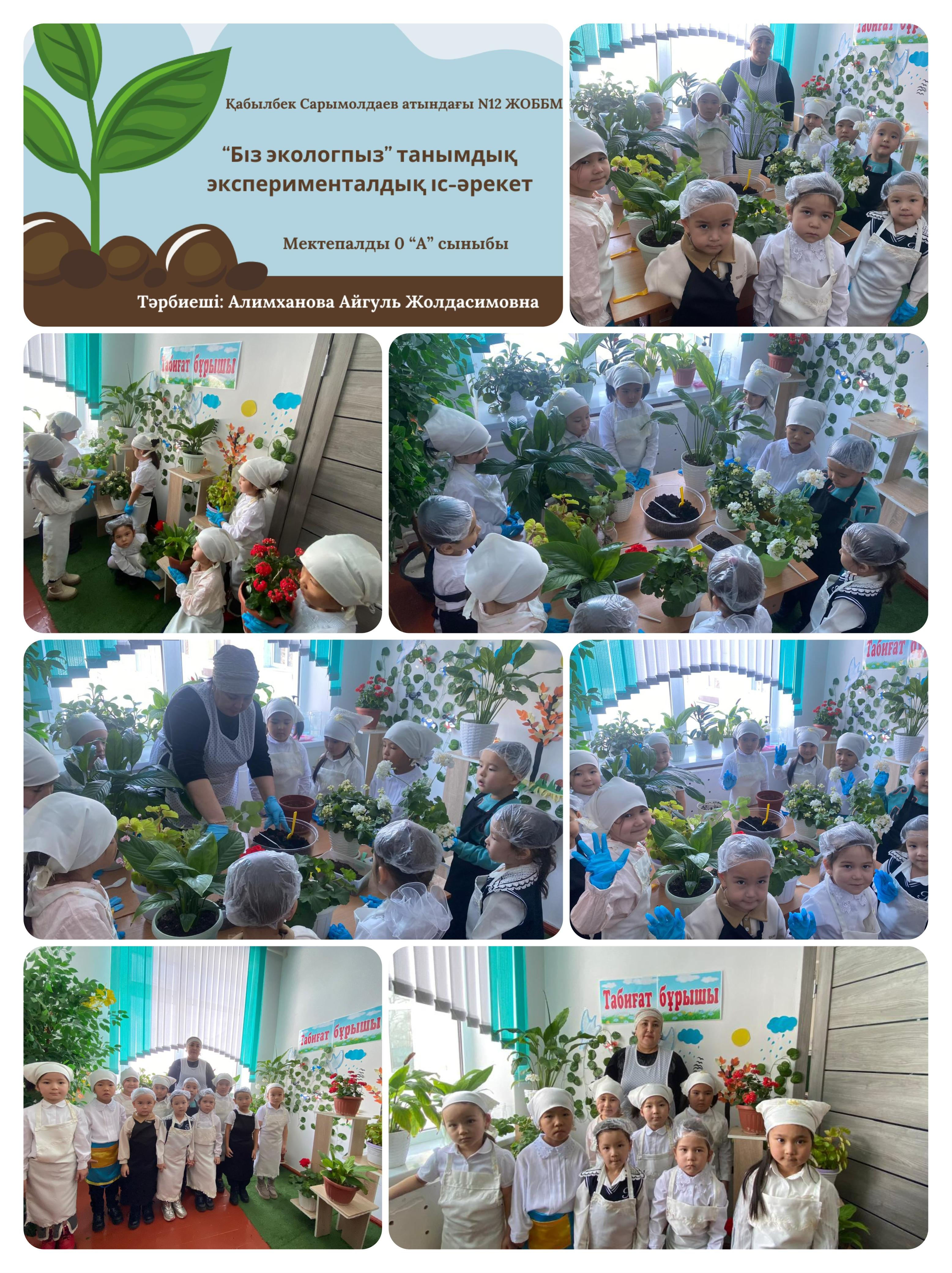 “Біз экологпыз” атты танымдық эксперименттік іс-әрекеттер ұйымдастырылды.