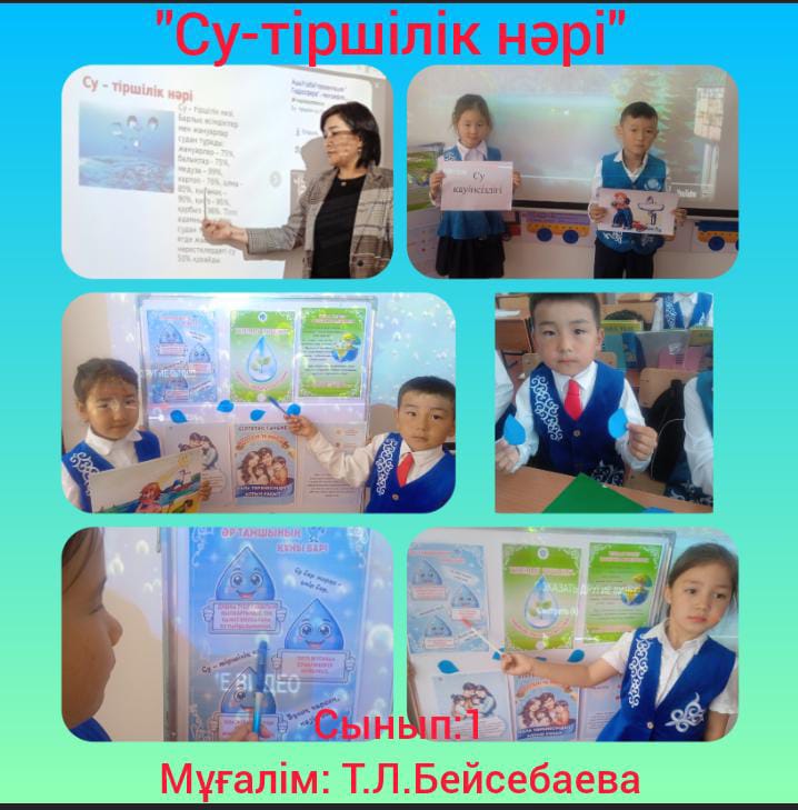 "Су -тіршілік нәрі " атты сынып  сағатын өткізілді